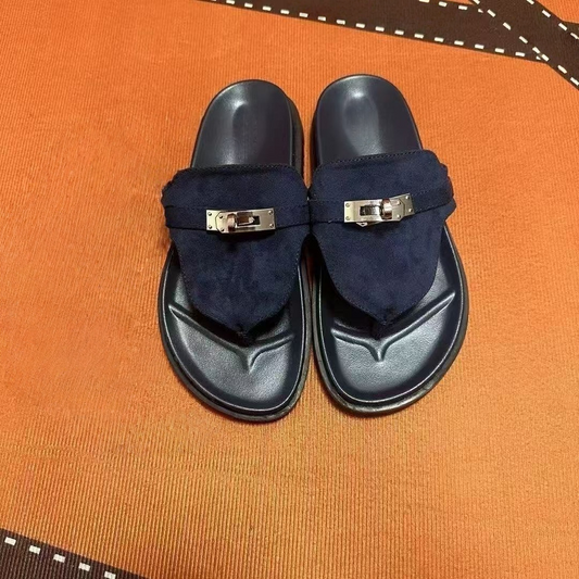 T588-1249 Clip on slippers, retro casual sandals for wearing outside