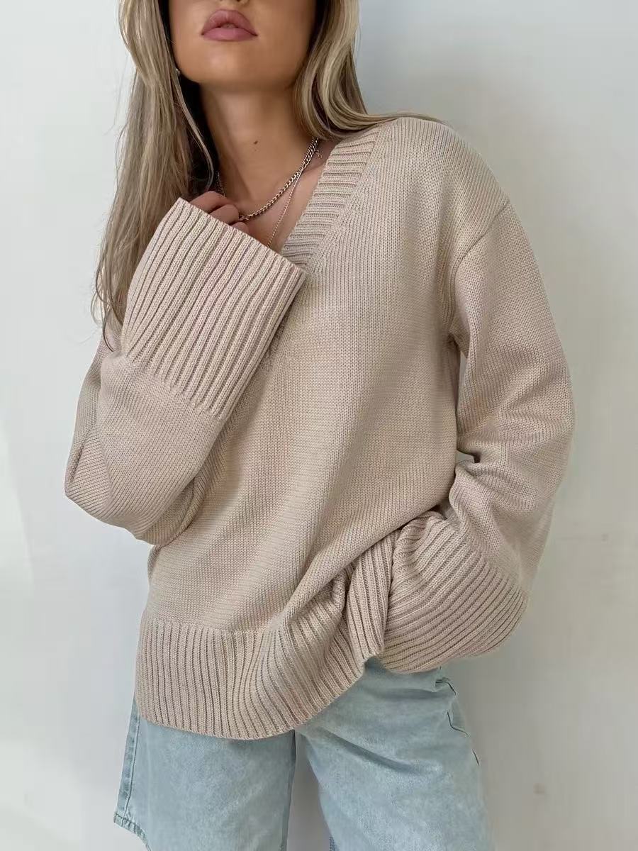 T588-740   Fashion women's tops, colored sweaters, knitted for autumn and winter