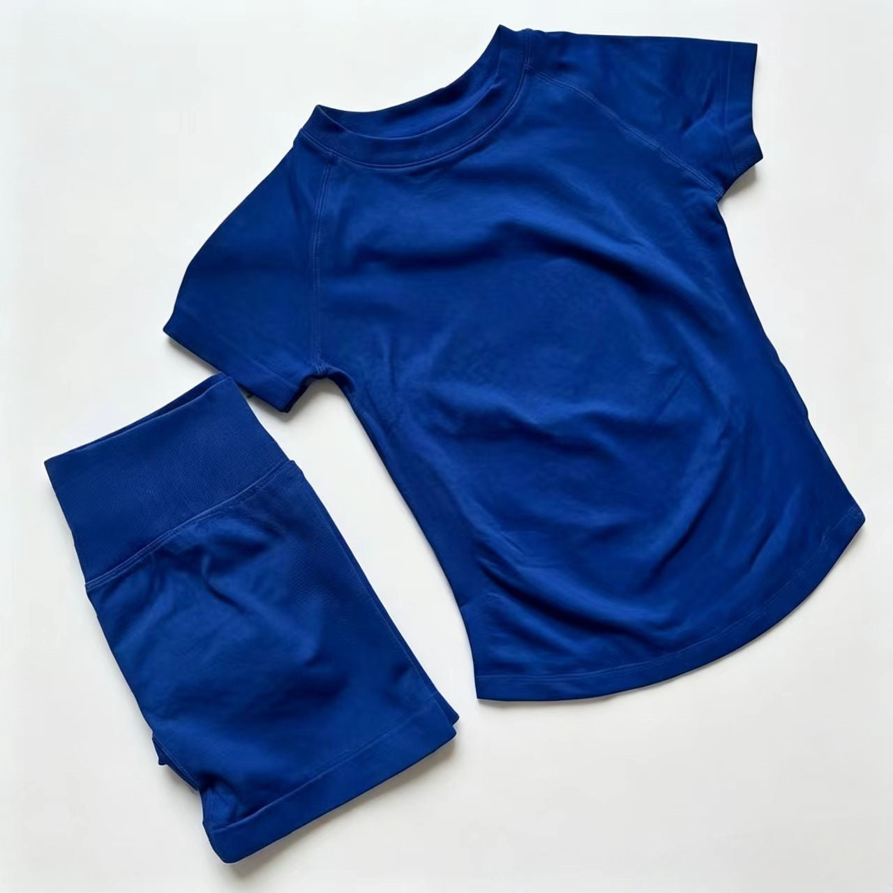 T588-1155 Breathable sports short sleeved shorts set, training exercise yoga fitness suit