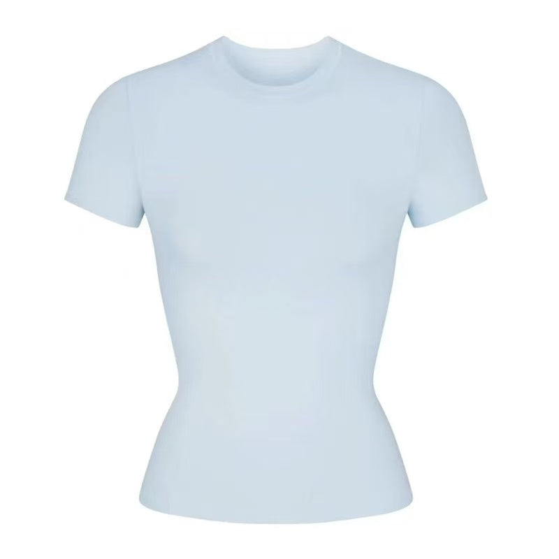 T588-1104 Short sleeved comfortable and beautiful solid color
