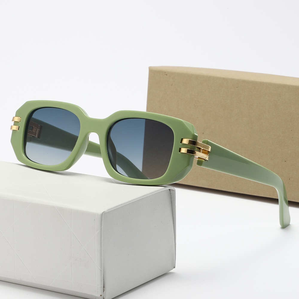 T588-1159 Small box blackout sunglasses, retro and fashionable