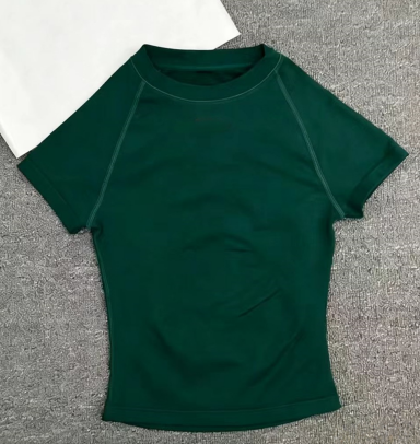 T588-1152    Sports yoga short sleeved fitness outerwear breathable top