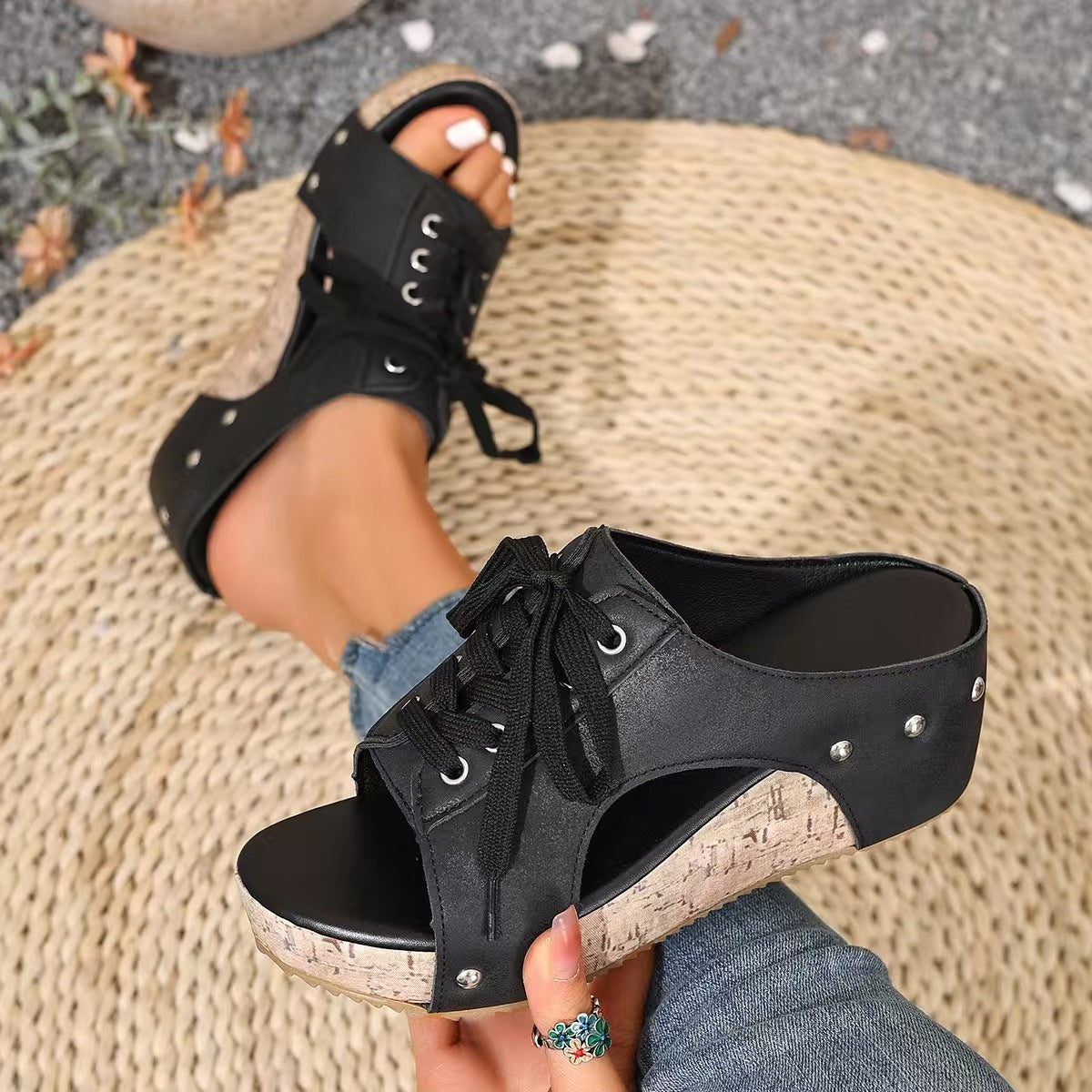 New lace up high-heeled sandals  E1267