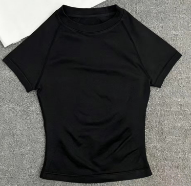 T588-1152    Sports yoga short sleeved fitness outerwear breathable top