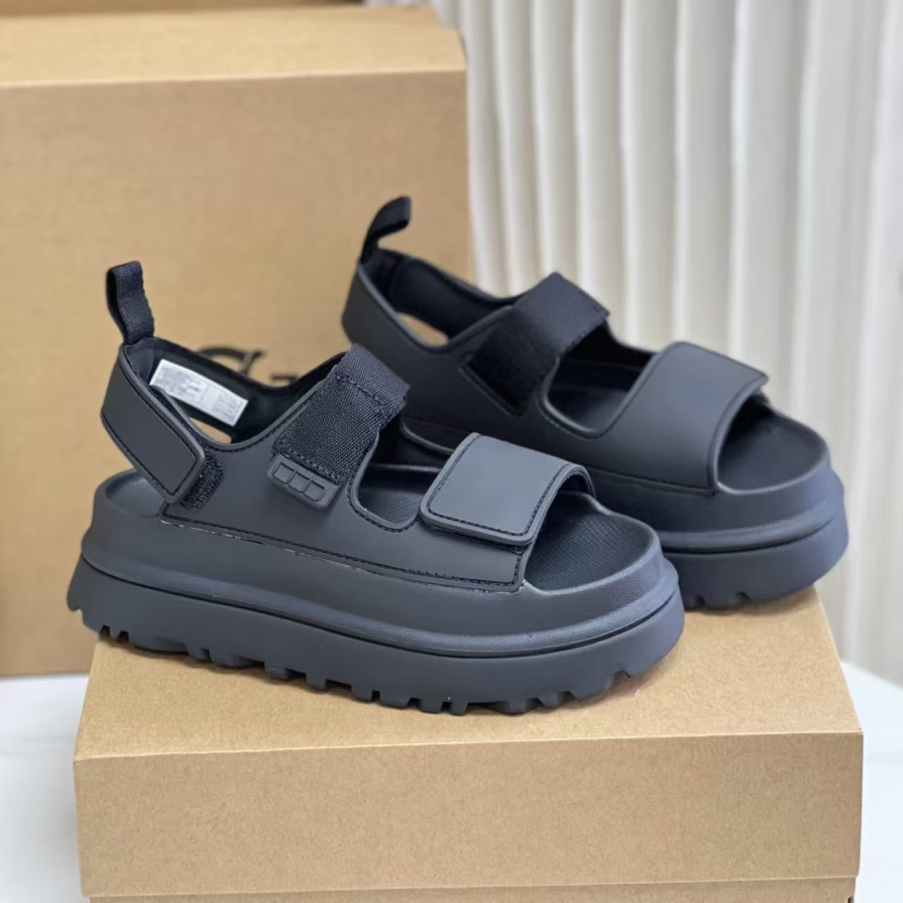 T588-1015  Summer Sandals Beach Thick Bottom