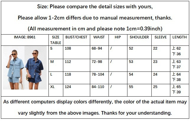 T588-184   Casual loose pocket short sleeved shirt shorts set
