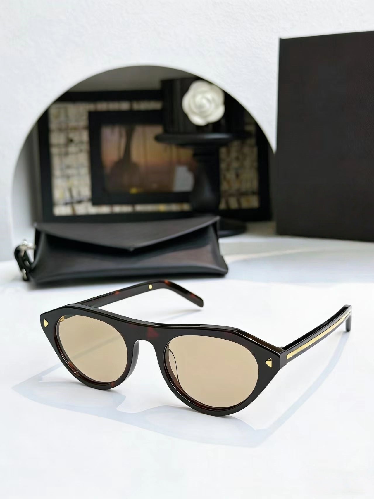T588-1062  Round frame sunglasses, fashionable sunglasses