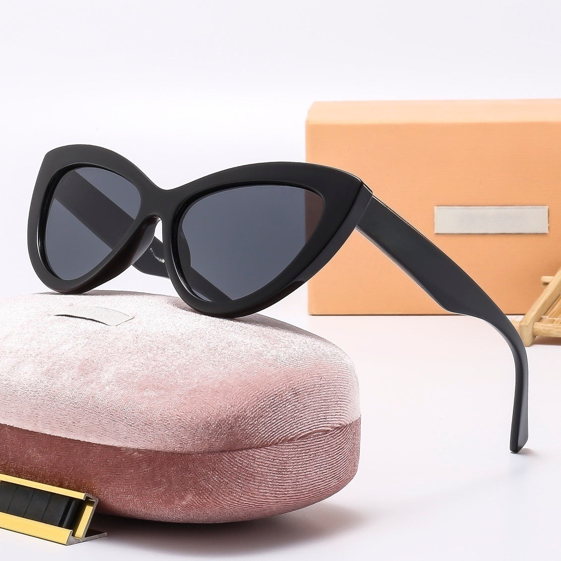 T588-957  Men's and women's large frame glasses, sunglasses, cat's eyes