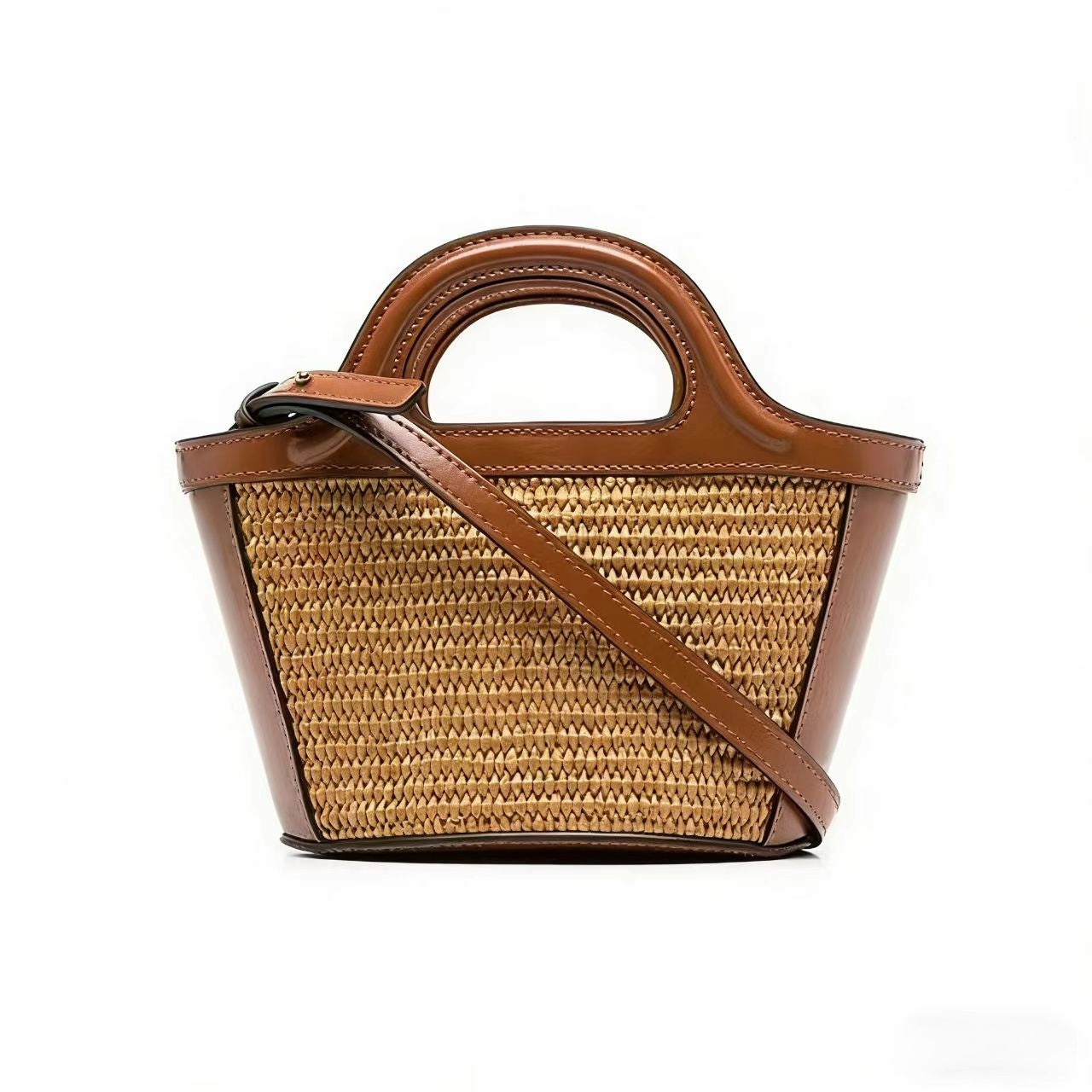 T588-1067 High appearance hand-held woven vegetable basket single shoulder handbag
