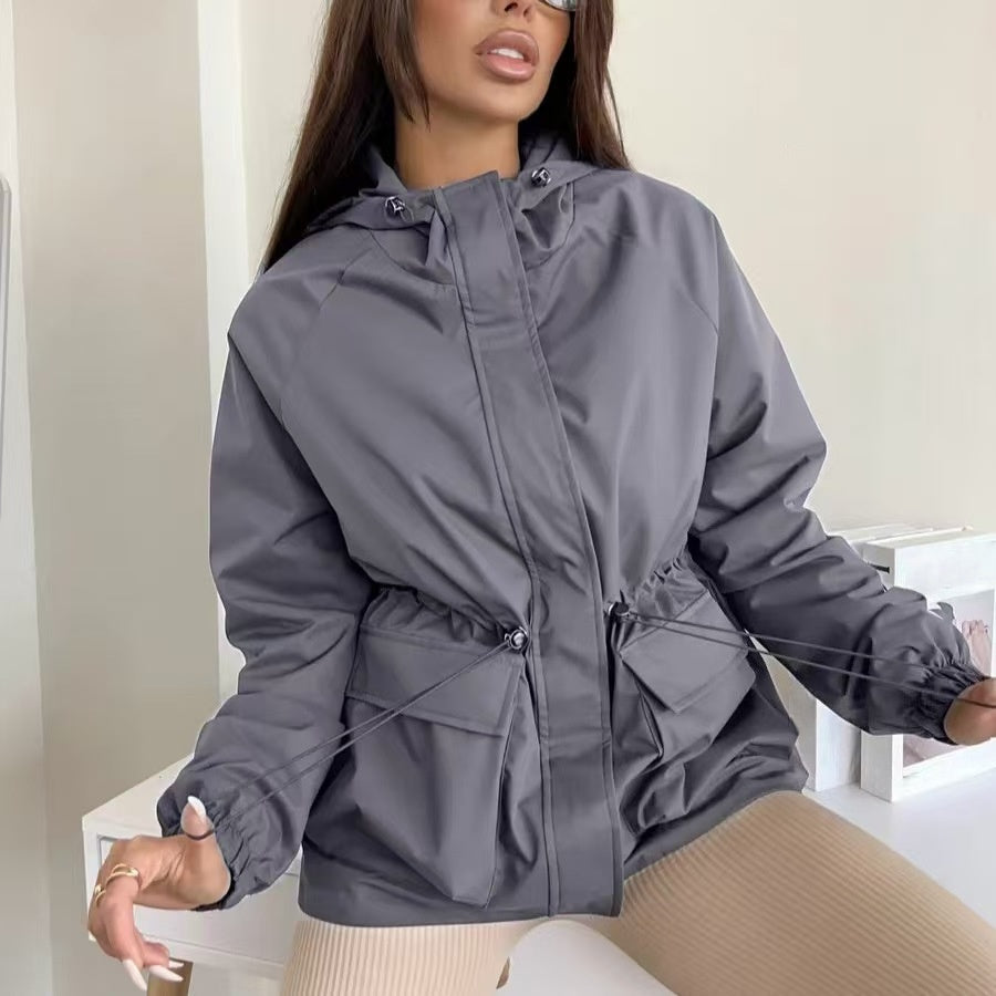 T588-771   Casual women's assault suit hooded drawstring