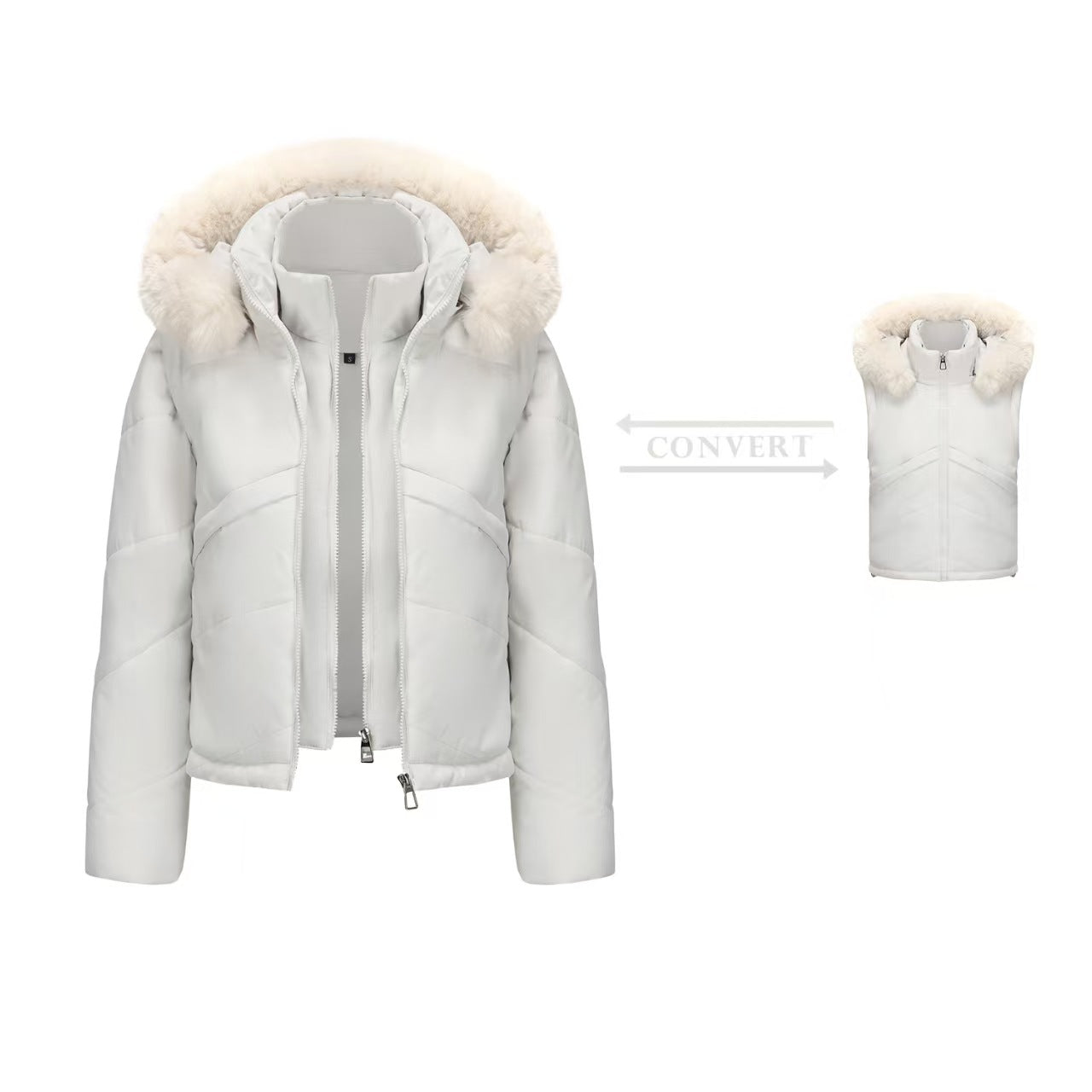 T588-711    two fashionable short hooded jackets-GYYF