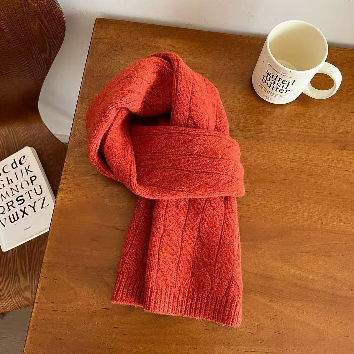 T588-890  Men's and women's winter cold resistant and warm knitted scarf