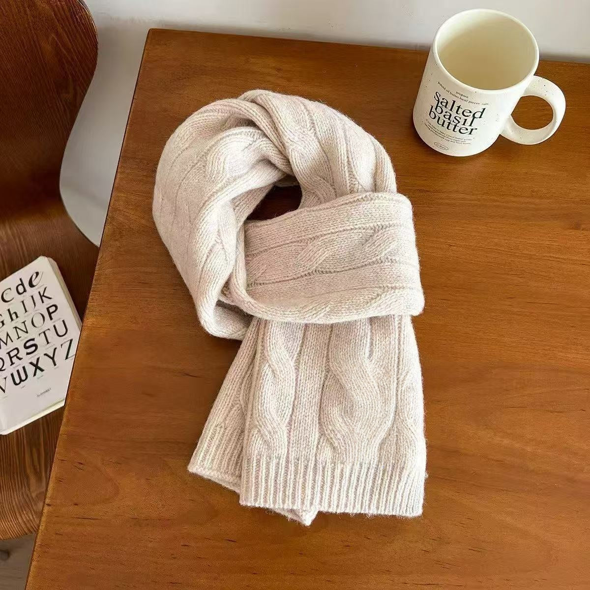 T588-890  Men's and women's winter cold resistant and warm knitted scarf