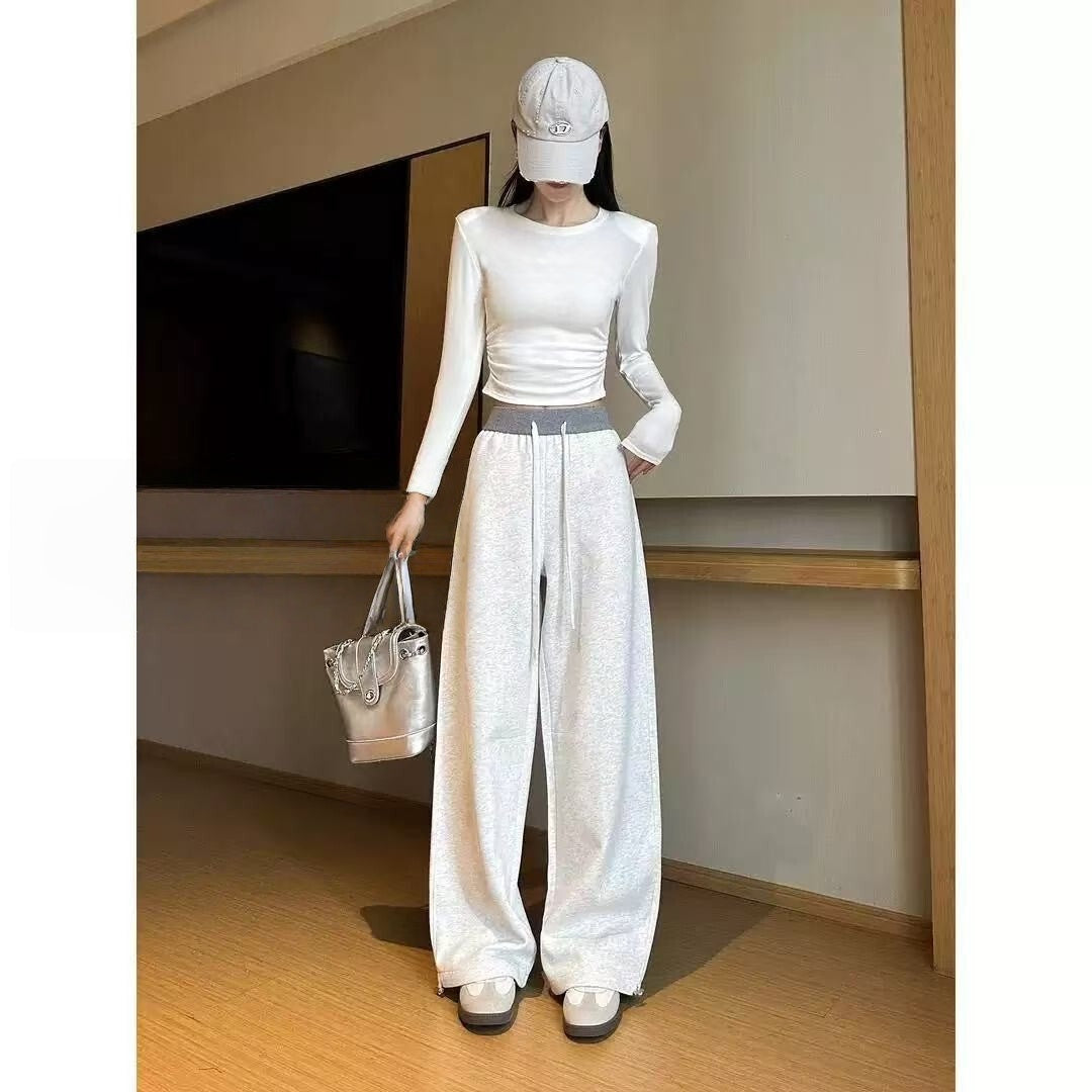 T588-721 Leisure wide leg style pants-1688YF