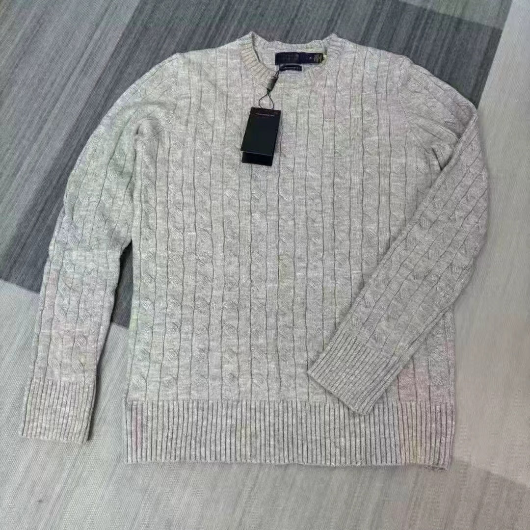 T588-889 Embroidered knitted sweater round neck pullover for men and women