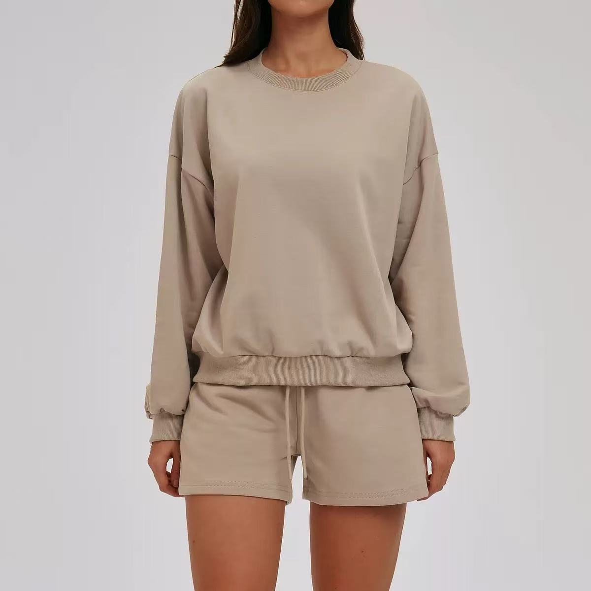 T588-907 Women's sports hoodie set loose fit