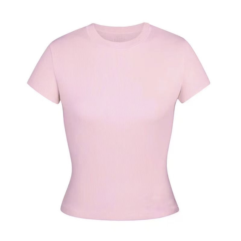 T588-1104 Short sleeved comfortable and beautiful solid color