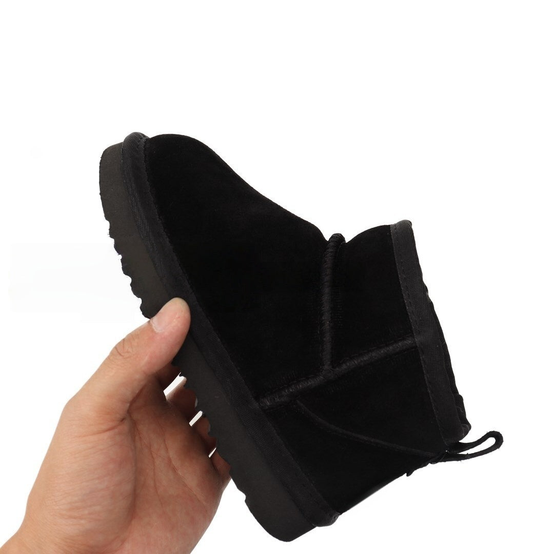 T588-902   Flat bottomed low top thick snow boots